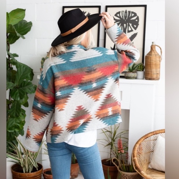 Blue B Collection Aztec Pattern Jacket | Small - Picture 4 of 8